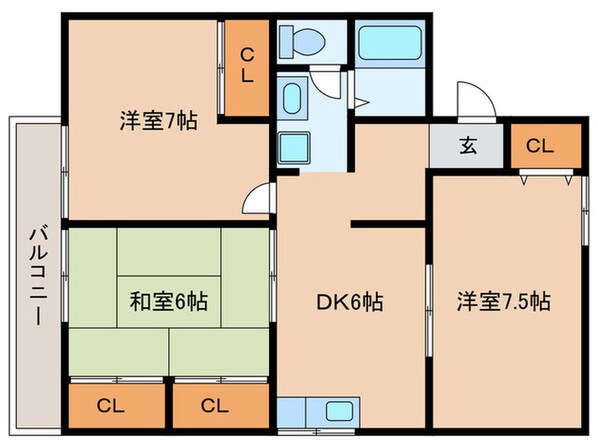 クレール名谷の物件間取画像